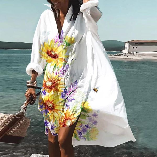 casual dresses spring autumn women turn-down collar floral button shirt beach dress v-neck long sleeve elegant vestidos sundress, Black;gray
casual dresses spring autumn women turn-down collar floral button shirt beach dress v-neck long sleeve elegant vestidos sundress, Black;gray