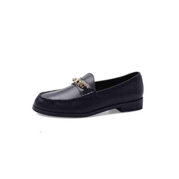 022901y black beige white genuine leather calf skin chain loafer casual flats shoes ladies work
022901y black beige white genuine leather calf skin chain loafer casual flats shoes ladies work