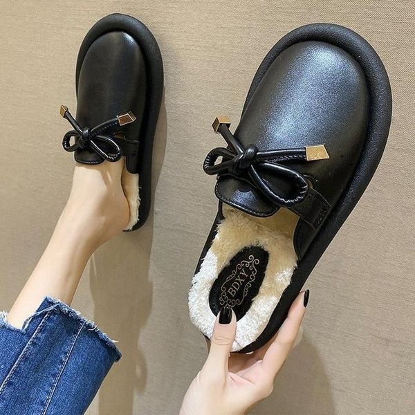 cover toe fur shoes womens slippers outdoor slides winter footwear butterfly-knot pantofle low fashion plush 2021 luxury flat, Black
cover toe fur shoes womens slippers outdoor slides winter footwear butterfly-knot pantofle low fashion plush 2021 luxury flat, Black