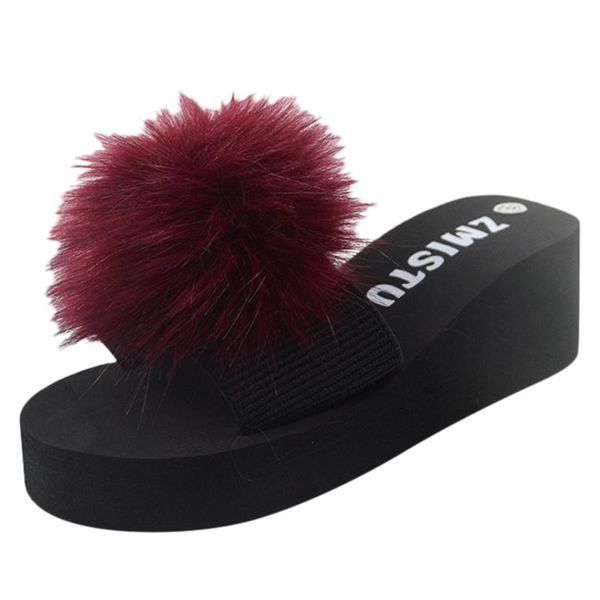 slippers women's fluffy ladies casual wedges shoes winter indoor&outdoor non-slip ladies' home sandals #1217, Black
slippers women's fluffy ladies casual wedges shoes winter indoor&outdoor non-slip ladies' home sandals #1217, Black