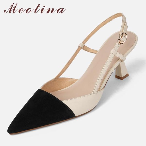 meotina shoes women genuine leather sandals buckle high heel pointed toe thin ladies footwear summer beige dress, Black
meotina shoes women genuine leather sandals buckle high heel pointed toe thin ladies footwear summer beige dress, Black
