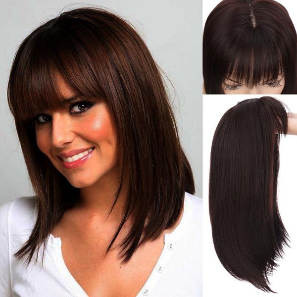 synthetic wigs allaosify high temperature fiber straight wig dark brown bob with bangs for women faily wse hair wg, Black
synthetic wigs allaosify high temperature fiber straight wig dark brown bob with bangs for women faily wse hair wg, Black