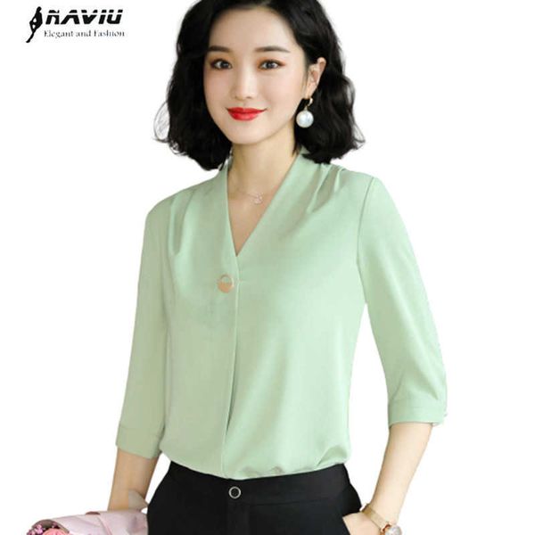 v neck half sleeve women summer chiffon temperament fashion fruit green casual blouses office ladies formal work 210604, White
v neck half sleeve women summer chiffon temperament fashion fruit green casual blouses office ladies formal work 210604, White