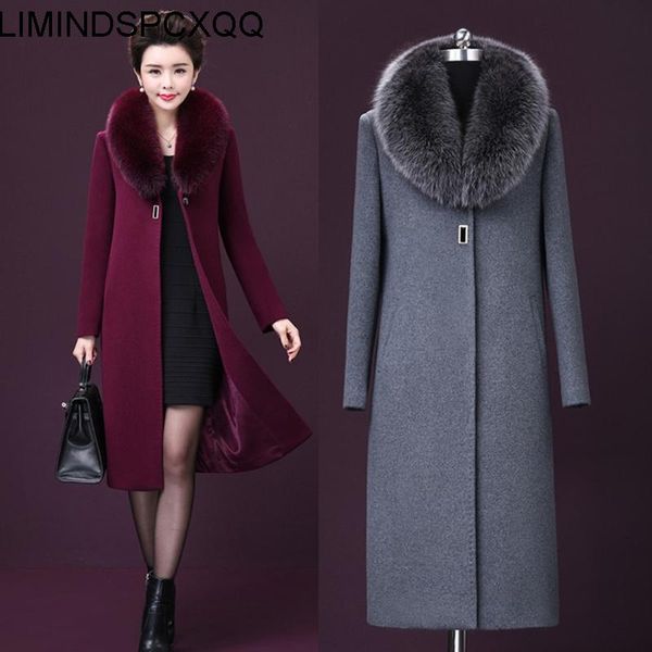 women's wool & blends 2021 woolen jacket autumn winter long large size 5xl faux fur collar cashmere coat outerwear fashion mother loade, Black
women's wool & blends 2021 woolen jacket autumn winter long large size 5xl faux fur collar cashmere coat outerwear fashion mother loade, Black
