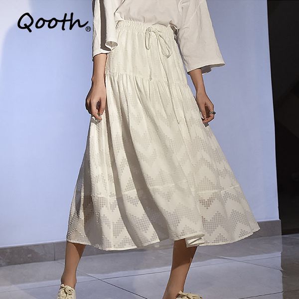 qooth arrival women summer casual laced skirt elastic waist patchwok solid jacquard love heart long skirts with lining qt058 210518, Black
qooth arrival women summer casual laced skirt elastic waist patchwok solid jacquard love heart long skirts with lining qt058 210518, Black