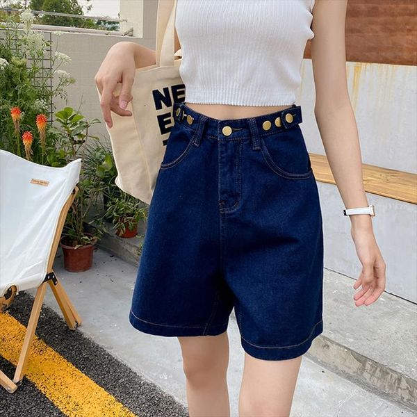 summer straight retro dark womens shorts blue denim streetwear loose button ladies jeans bermuda, White;black
summer straight retro dark womens shorts blue denim streetwear loose button ladies jeans bermuda, White;black