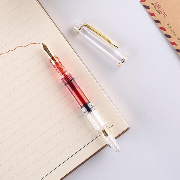 fountain pens brand piston pen plastic transparent ef f nib color ink business office school supplies writing
fountain pens brand piston pen plastic transparent ef f nib color ink business office school supplies writing