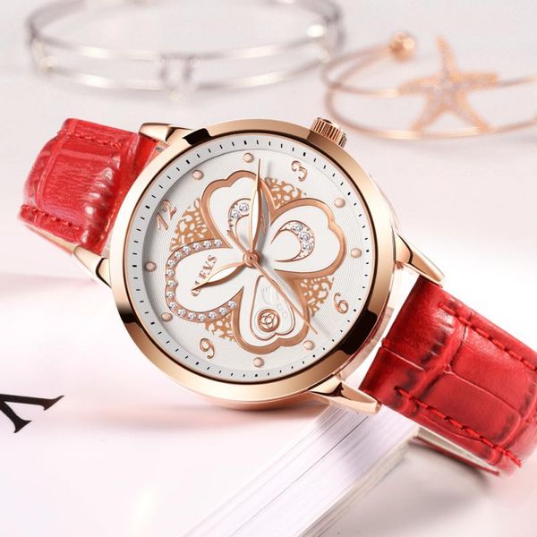 wristwatches female quartz watchs breathable leather strap elegant four leaf grass ultra thin women's watch 5188, Slivery;brown
wristwatches female quartz watchs breathable leather strap elegant four leaf grass ultra thin women's watch 5188, Slivery;brown