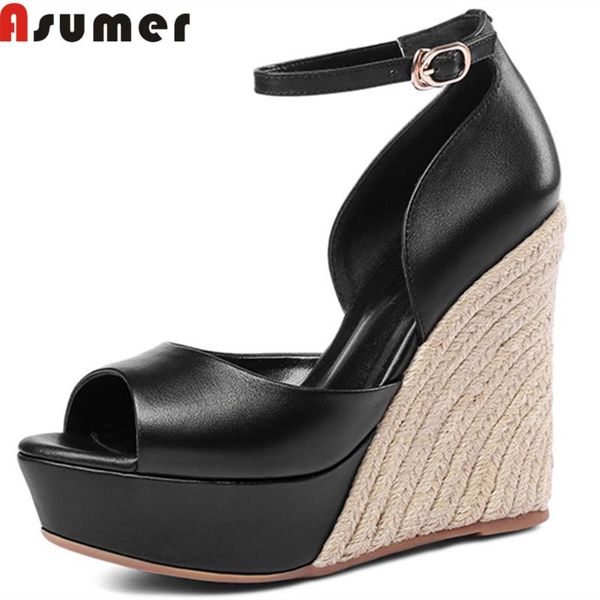 dress shoes asumer black fashion summer arrival woman buckle elegant wedges platform genuine leather high heels sandals
dress shoes asumer black fashion summer arrival woman buckle elegant wedges platform genuine leather high heels sandals