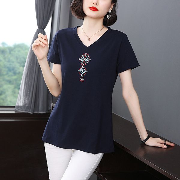 women's hoodies & sweatshirts middle aged and elderly mothers embroidered short sleeve t-shirt women's summer v-neck clothes plus, Black
women's hoodies & sweatshirts middle aged and elderly mothers embroidered short sleeve t-shirt women's summer v-neck clothes plus, Black