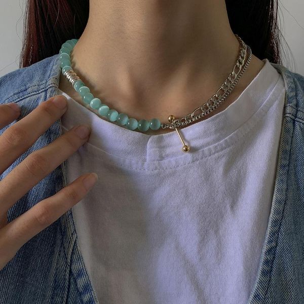 pendant necklaces ingemark unique titanium steel choker for women men multilayer natural marble blue stone chain necklace water proof jewelr, Silver
pendant necklaces ingemark unique titanium steel choker for women men multilayer natural marble blue stone chain necklace water proof jewelr, Silver