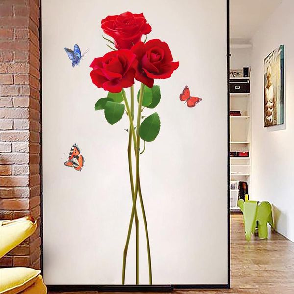 wall stickers 3d large red rose flowers sticker over bed diy door decoration poster butterfly floral kids rooms decals p119
wall stickers 3d large red rose flowers sticker over bed diy door decoration poster butterfly floral kids rooms decals p119