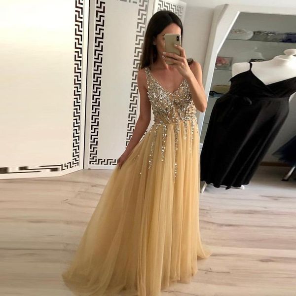 party dresses crystal tulle sequin evening gown open back charming a-line formal dress women elegant long, White;black
party dresses crystal tulle sequin evening gown open back charming a-line formal dress women elegant long, White;black