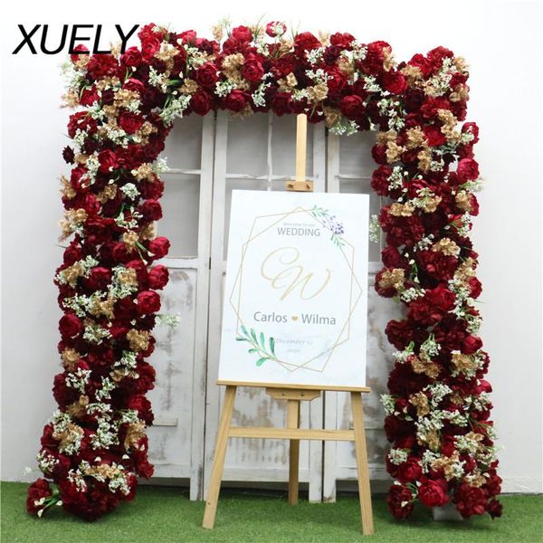 decorative flowers & wreaths 50/100cm wedding custom flower row silk red rose door road wall decoration diy bride arch background fake
decorative flowers & wreaths 50/100cm wedding custom flower row silk red rose door road wall decoration diy bride arch background fake
