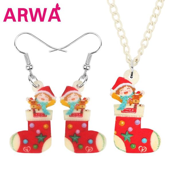 earrings & necklace arwa acrylic christmas hat boy sock elk deer jewelry sets printing for women girl teen charm decoration gift, Silver
earrings & necklace arwa acrylic christmas hat boy sock elk deer jewelry sets printing for women girl teen charm decoration gift, Silver