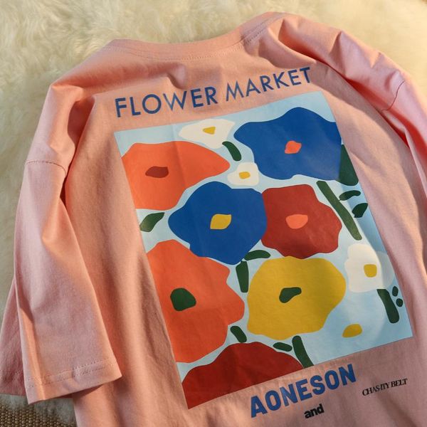 women's t-shirt t-shirts harajuku girls plus size flower print o-neck short sleeve loose summer tshirt pink white tees oversize
women's t-shirt t-shirts harajuku girls plus size flower print o-neck short sleeve loose summer tshirt pink white tees oversize