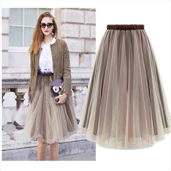 tulle midi fasion brown women skirts saias femininas formal faldas, Black
tulle midi fasion brown women skirts saias femininas formal faldas, Black