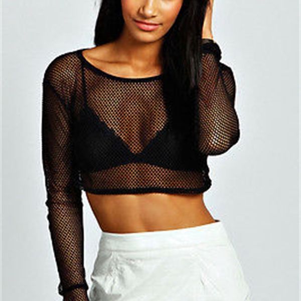 womens crop ladies all mesh lace fishnet long sleeve stretch vest t shirt, White
womens crop ladies all mesh lace fishnet long sleeve stretch vest t shirt, White