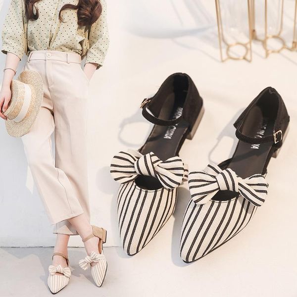sandals women's spring/summer 2021 fashion simple wind striped bow retro trend shoes, Black
sandals women's spring/summer 2021 fashion simple wind striped bow retro trend shoes, Black