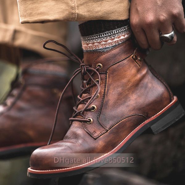 fashion big head tooling motorcycle men's boots cowhide round head low heel casual all-match large size shoes 2 colors 38-48, Black
fashion big head tooling motorcycle men's boots cowhide round head low heel casual all-match large size shoes 2 colors 38-48, Black