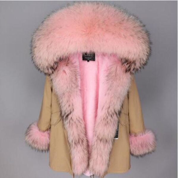 women's fur & faux maomaokong 2021 women winter fashion thick warm middle long coat parka real jacket female, Black
women's fur & faux maomaokong 2021 women winter fashion thick warm middle long coat parka real jacket female, Black