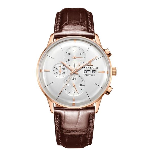 wristwatches reef tiger mens automatic watches male luxury chronograph mechanical wristwatch bubble leather strap multifunction dial rga1699, Slivery;brown
wristwatches reef tiger mens automatic watches male luxury chronograph mechanical wristwatch bubble leather strap multifunction dial rga1699, Slivery;brown