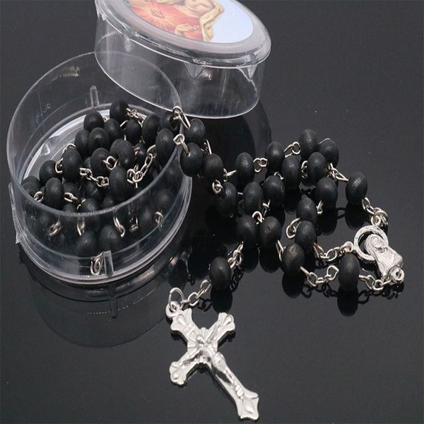 24 pieces/6mm scented wooden beads, rosary necklace round box packaging. fashionable christian rose bead necklace. random pictures, Silver
24 pieces/6mm scented wooden beads, rosary necklace round box packaging. fashionable christian rose bead necklace. random pictures, Silver