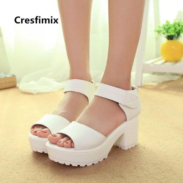 dress shoes cresfimix sandalias women fashion white pu leather high heel sandals lady casual black comfortable peep toe a2807
dress shoes cresfimix sandalias women fashion white pu leather high heel sandals lady casual black comfortable peep toe a2807