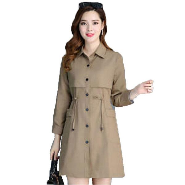 women's trench coats women pocket spring autumn windbreaker female mid-length korean style jacket slim large size button youth coat a03, Tan;black
women's trench coats women pocket spring autumn windbreaker female mid-length korean style jacket slim large size button youth coat a03, Tan;black