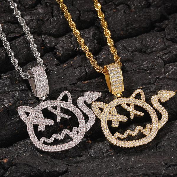 pendant necklaces hip hop micro paved cubic zirconia out cartoon cat little devil necklace for men women bling rapper jewelry drop, Silver
pendant necklaces hip hop micro paved cubic zirconia out cartoon cat little devil necklace for men women bling rapper jewelry drop, Silver