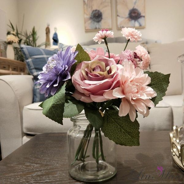 decorative flowers & wreaths 30cm silk flower wedding 1 bouquet roses dahlias artificial fall vivid leaf bridal
decorative flowers & wreaths 30cm silk flower wedding 1 bouquet roses dahlias artificial fall vivid leaf bridal