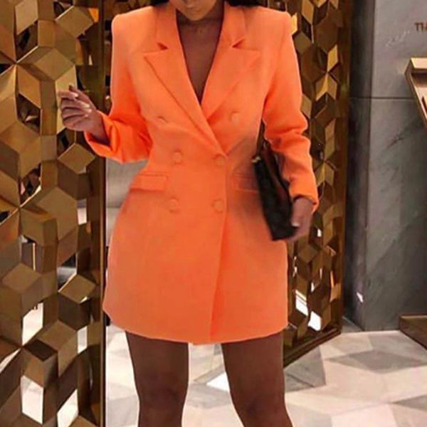women's suits & blazers fall and winter women long coats elegant ladys suit orange jackets double breasted office, White;black
women's suits & blazers fall and winter women long coats elegant ladys suit orange jackets double breasted office, White;black