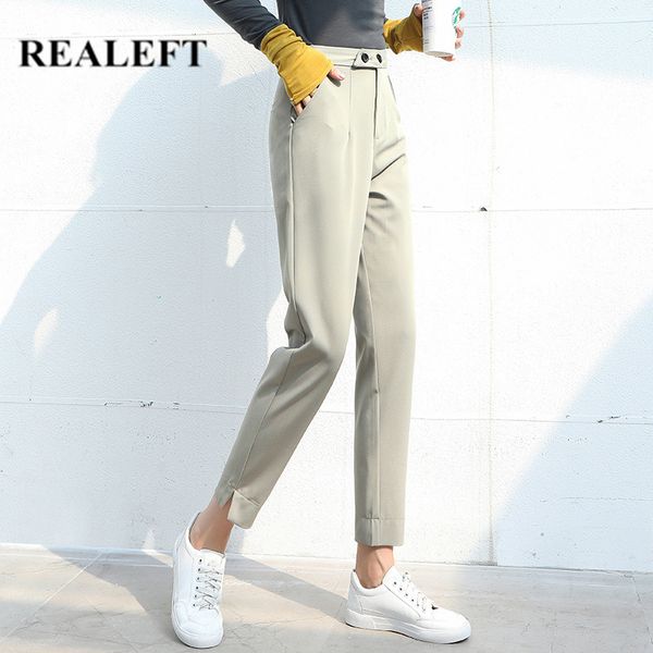 spring summer korean ol style women formal harem pants high waist elegant office lady casual chic pant 210428, Black;white
spring summer korean ol style women formal harem pants high waist elegant office lady casual chic pant 210428, Black;white