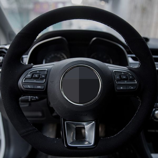 car steering wheel cover hand-stitched black genuine leather suede for mg zs hs 2017 2018 2019 2020 mg gs 2016-2020
car steering wheel cover hand-stitched black genuine leather suede for mg zs hs 2017 2018 2019 2020 mg gs 2016-2020