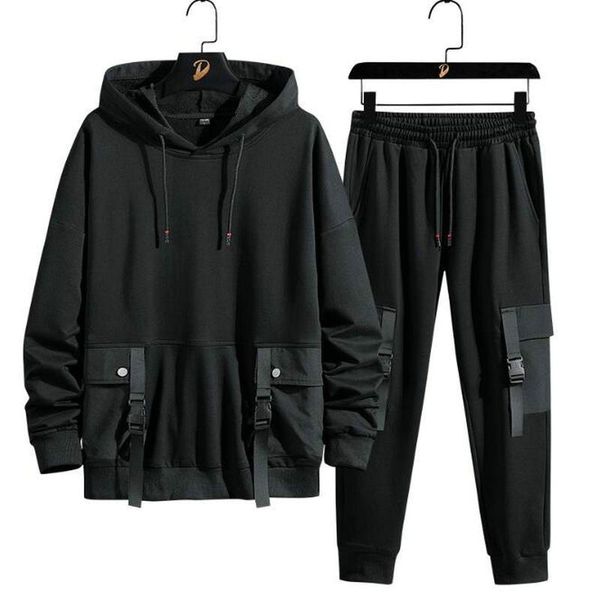 men's tracksuits nice tracksuit men 2 pieces hooded black ribbons hoodies+sweatpants track suit man solid sportswear coat clothing, Gray
men's tracksuits nice tracksuit men 2 pieces hooded black ribbons hoodies+sweatpants track suit man solid sportswear coat clothing, Gray