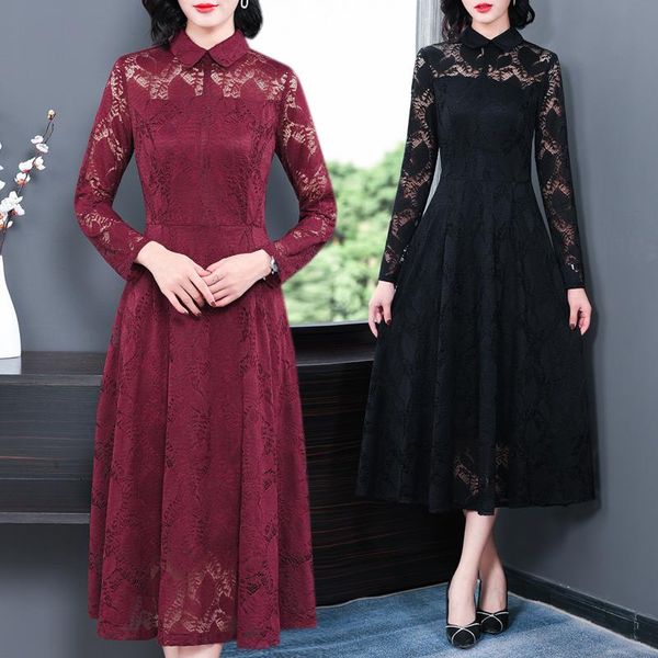 casual dresses ichoix 2021 autumn winter women' long sleeve lace a-line dress office female solid plus size -4xl, Black;gray
casual dresses ichoix 2021 autumn winter women' long sleeve lace a-line dress office female solid plus size -4xl, Black;gray