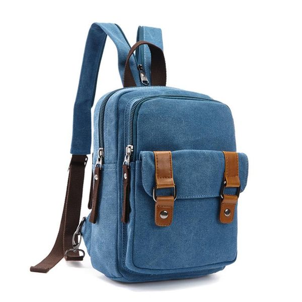 backpack chest bag pack korean style canvas shoulder bags female/male travel small men's x2-26
backpack chest bag pack korean style canvas shoulder bags female/male travel small men's x2-26