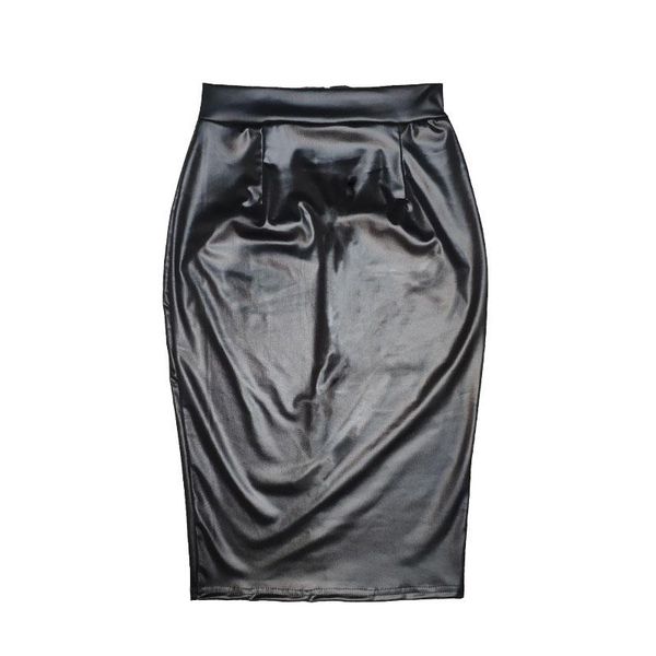 skirts 2021 european and american style high waist faux leather skirt with zippered back split, Black
skirts 2021 european and american style high waist faux leather skirt with zippered back split, Black