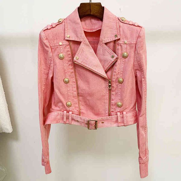 women's jackets high street est designer motorcycle biker lion buttons zip denim short yybh, Black;brown
women's jackets high street est designer motorcycle biker lion buttons zip denim short yybh, Black;brown