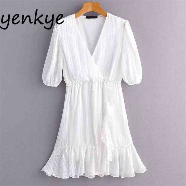 women elegant white dress lady v neck short sleeve elastic waist hem ruffle a-line mini summer syjz417 210514, Black;gray
women elegant white dress lady v neck short sleeve elastic waist hem ruffle a-line mini summer syjz417 210514, Black;gray