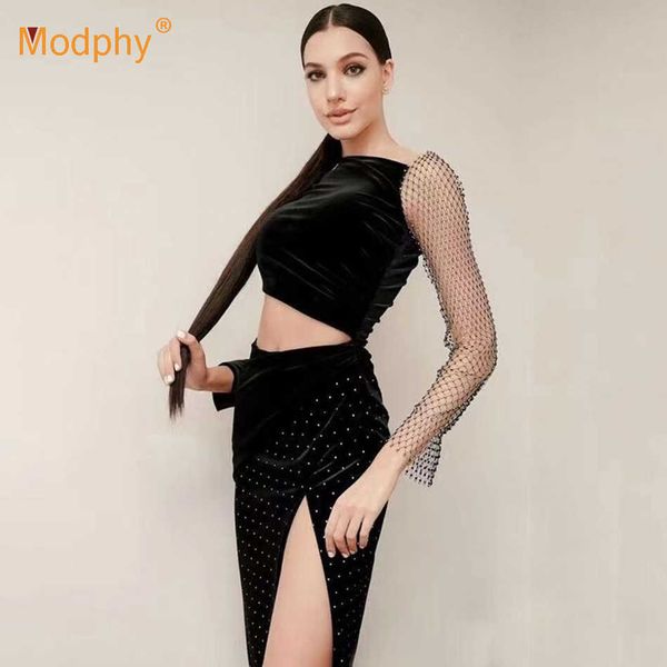 mesh diamond velvet dress winter women's long-sleeved hollow bodycon celebrity evening party elegant midi vestidos 210527, Black;gray
mesh diamond velvet dress winter women's long-sleeved hollow bodycon celebrity evening party elegant midi vestidos 210527, Black;gray