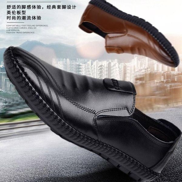 dress shoes 2021 casual men's spring and autumn leather pu soft noodle bean inverness lazy, Black
dress shoes 2021 casual men's spring and autumn leather pu soft noodle bean inverness lazy, Black