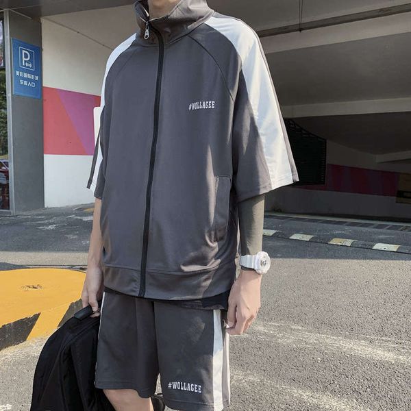 korean summer tracksuits men's fashion spring autumn sports coat casual loose suit men, Gray
korean summer tracksuits men's fashion spring autumn sports coat casual loose suit men, Gray