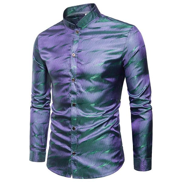 men's casual shirts shiny flower print cotton men fashion party dj nightclub dress shirt stand collar long sleeve social, White;black
men's casual shirts shiny flower print cotton men fashion party dj nightclub dress shirt stand collar long sleeve social, White;black