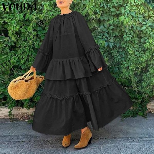 casual dresses 5xl elegant dress 2021 autumn o neck long sleeve solid plus size bohemian vestidos vonda summer beach sundress, Black;gray
casual dresses 5xl elegant dress 2021 autumn o neck long sleeve solid plus size bohemian vestidos vonda summer beach sundress, Black;gray