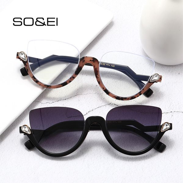 designer sunglasses so&ei fashion half frame cat eye luxury diamond women gradient mirror eyewear vintage men anti-blu-ray glasses, White;black
designer sunglasses so&ei fashion half frame cat eye luxury diamond women gradient mirror eyewear vintage men anti-blu-ray glasses, White;black