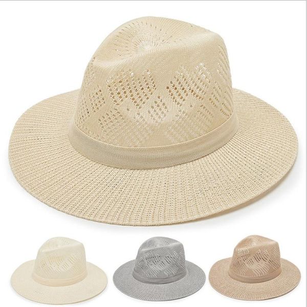 wide brim hats hollow out breathable summer shading men beach hat solid color sun protection outdoor jazz cowboy cap, Blue;gray
wide brim hats hollow out breathable summer shading men beach hat solid color sun protection outdoor jazz cowboy cap, Blue;gray