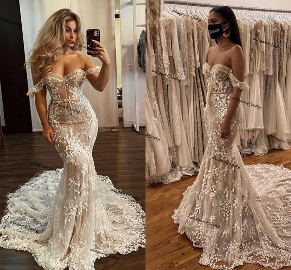 off shoulder mermaid wedding dresses 2021 princess 3d floral lace champagne nude lining trumpet garden country bridal dress, White
off shoulder mermaid wedding dresses 2021 princess 3d floral lace champagne nude lining trumpet garden country bridal dress, White