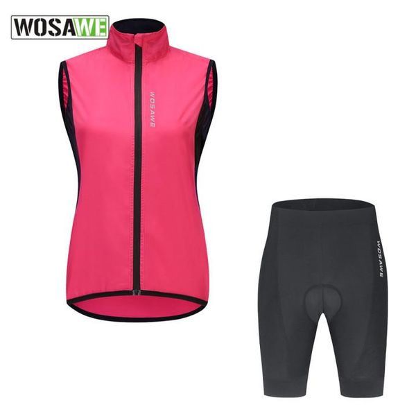 racing sets wosawe summer cycling vest set wear women sleeveless silicone pad shorts, Black;blue
racing sets wosawe summer cycling vest set wear women sleeveless silicone pad shorts, Black;blue
