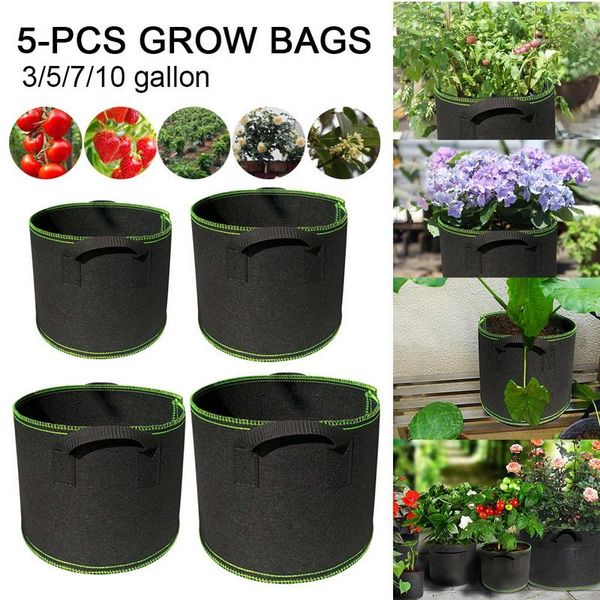 planters & pots 5pcs reusable grow bag planter vegetable tomato potato carrot garden plant non woven fabric breathable containers
planters & pots 5pcs reusable grow bag planter vegetable tomato potato carrot garden plant non woven fabric breathable containers